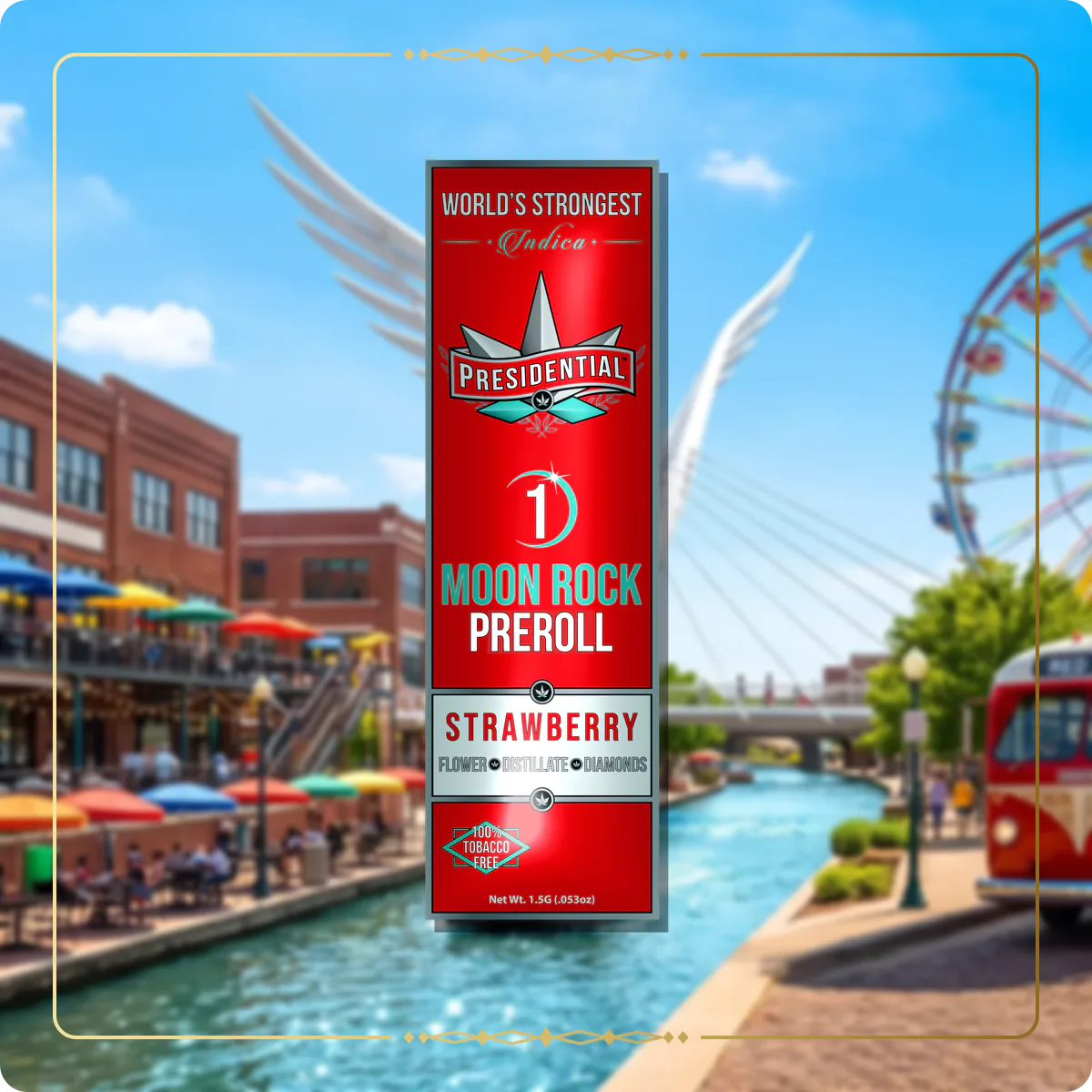 Strawberry Presidential pre-roll for the Oklahoma home collection