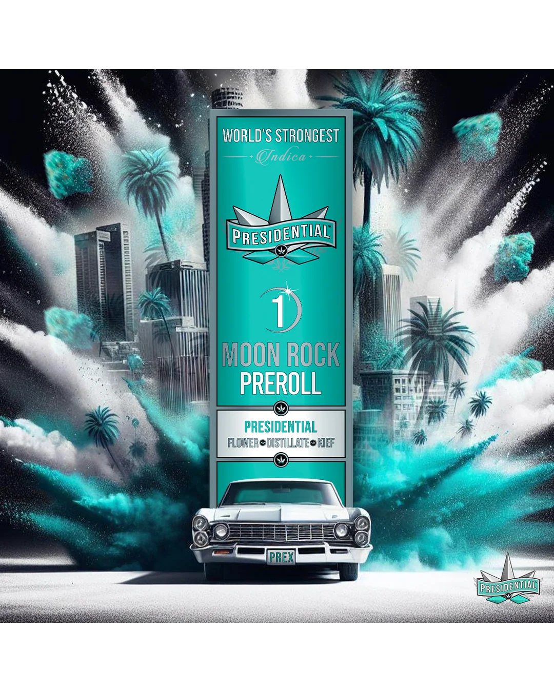Presidential House Line infused pre-roll package with crest